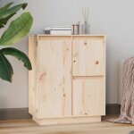 Brun buffet de rangement - vitrine bahut - armoire console pour cuisine 60 x 34 x 75cm - bois massif ...