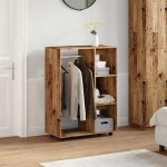 Brun garde - robe jills armoire penderie pour chambre vieux bois 80x40x110 cm bois ding�nierie lv1617 ...