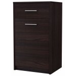 Buffet avec 1 porte et 1 tiroir weng� - meuble de rangement style contemporain - 40 x 35 x 75 cm
