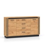 Buffet 2 portes 4 tiroirs petits - meubles - solal - 160 x 40 x 90cm - bois