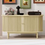 Buffet - 2 portes coulissante - pin massif - buffet bas de salon - meuble de rangement - 138x43x75cm ...