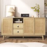 Buffet avec 2 tiroirs 3 portes buffet bas buffet de salon buffet bahut meuble de rangement 155x38x80 ... Buffet avec 2 tiroirs 3 portes buffet bas buffet de salon buffet bahut meuble de rangement 155x38x80 ...