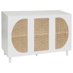 Buffet 3 portes cabras 120x85cm blanc - atmosphera createur dinterieur
