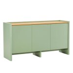 Buffet 3 portes moderne rectangulaire l140 cm vert - oviala