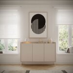 Buffet 3 portes ? selsey tovi ? 140 cm ? cachemire / ch�ne lindberg