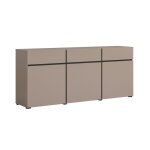Buffet 3 portes 3 tiroirs petits - meubles - lilia - 180 x 40 x 78cm - taupe