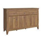 Buffet 3 portes 3 tiroirs petits - meubles - raya - 156 x 47 x 98cm - bois