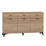 Buffet 3 portes 3 tiroirs petits - meubles - ruben - 157 x 40 x 90cm - bois