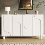 Buffet avec 4 portes 1203571cm buffet de salon armoire de rangement anti - dumping buffet bahut moderne ...