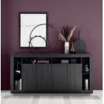Buffet 4 portes lancaster noir fr�ne