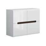 Buffet 4 portes petits - meubles - darrel - 105 x 41 x 84cm - blanc