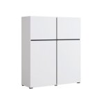 Buffet 4 portes petits - meubles - lilia - 119 x 40 x 139cm - blanc