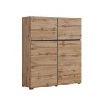 Buffet 4 portes petits - meubles - lilia - 119 x 40 x 139cm - bois
