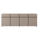 Buffet 4 portes 4 tiroirs petits - meubles - lilia - 225 x 40 x 785cm - taupe