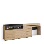 Buffet, bahut, 227x35x75 cm, chambre  coucher, pice, chemine lectrique, commode, buffet, coiffeuse, ...