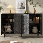 Buffet bahut 4 portes - style industriel - armoire de rangement - commode pour cuisine salon - porte ...