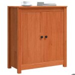 Promotion buffet bahut / armoire - commode - vente - flash - brun cire 70x35x80 cm pin massif 506345