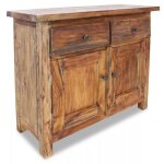 Buffet bahut armoire console meuble de rangement bois de recuperation massif 75 cm