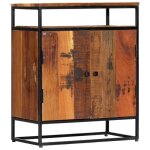 Buffet bahut armoire console meuble de rangement laterale 76 cm bois recuperation massif et acier Buffet bahut armoire console meuble de rangement laterale 76 cm bois recuperation massif et acier