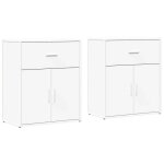 Buffet bahut commode armoire meuble de rangement organisateur cuisine salle de sejour salons lot de 2 ...