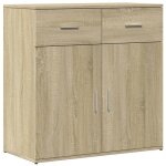 Buffet bahut commode armoire meuble de rangement organisateur cuisine salle de sejour salon sonoma 79 ...