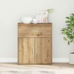 Buffet - bahut - enfilade vidaxl buffet ch�ne artisanal 60 x 31 x 70 cm bois ding�nierie