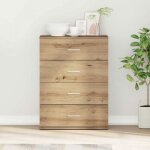 Buffet - bahut - enfilade vidaxl buffet ch�ne artisanal 60 x 39 x 80 cm bois ding�nierie