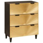Buffet - bahut - enfilade vidaxl buffet noir et or 60 x 33 x 75 cm bois de mangue massif