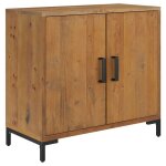 Buffet bahut - helloshop26 - bois de pin massif - vintage - 2 portes - 75 x 35 x 70 cm