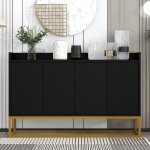 Buffet bahut - buffet moderne minimaliste 4 portes sans poignes meuble salle  manger&salon&cuisine ...