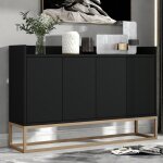 Buffet bahut buffet salon avec 4 portes meuble de rangement buffet bas commode moderne 120x30x80cm armoire ...