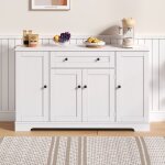 Buffet bahut de salon moderne et lgante de 138cm avec tiroir 4 portes et rglables tagresprotection ...
