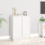 Buffet bahut de salonarmoire de cuisine blanc 60x35x80 cm bois massif de pin bonnie b53016448