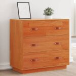 Buffet bahut de salonarmoire de cuisine cire marron 80x40x75 cm bois massif de pin bonnie b26557709