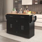 Buffet bas 120 x 46 (70) x 91 cm avec plateau rabattable buffet de cuisine avec roulettes buffet salle ...