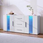 Buffet bas 140x35x70 cm - tkopy - bahut avec 16 couleurs de led - buffet cuisine moderne avec 2 portes ... Buffet bas 140x35x70 cm - tkopy - bahut avec 16 couleurs de led - buffet cuisine moderne avec 2 portes ...