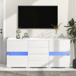 Buffet bas 140x35x72cm - tkopy - bahut avec led et rangement - buffet cuisine moderne avec 2 portes et ... Buffet bas 140x35x72cm - tkopy - bahut avec led et rangement - buffet cuisine moderne avec 2 portes et ...