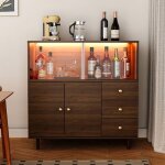 Buffet de cuisine avec 4 portes en acrylique et 3 tiroirs vaisselier - meuble de cuisine à Éclairage ... Buffet de cuisine avec 4 portes en acrylique et 3 tiroirs vaisselier - meuble de cuisine à Éclairage ...