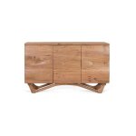 Buffet bas - acacia - 140 cm - design moderne - bois massif - marron