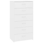 Buffet basarmoire commode buffet avec 6 tiroirsmeuble de rangement blanc 50x34x96cm bois dingénierie ... Buffet basarmoire commode buffet avec 6 tiroirsmeuble de rangement blanc 50x34x96cm bois dingénierie ...