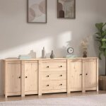 Réduction fr - buffet bas enfilade - commode salon 230x35x80 cm - aspect bois massif de pin - 271264 Réduction fr - buffet bas enfilade - commode salon 230x35x80 cm - aspect bois massif de pin - 271264