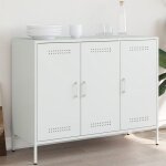 Rduction fr - buffet bas enfilade - commode salon blanc 1005x39x79 cm - en acier - 885167