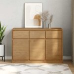 Réduction fr - buffet bas enfilade - commode salon sauda chêne 114x43x755 cm - aspect bois massif de ... Réduction fr - buffet bas enfilade - commode salon sauda chêne 114x43x755 cm - aspect bois massif de ...