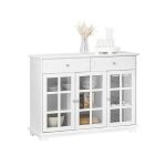 Buffet bas fsb77 - w - sobuy meuble de rangement pour cuisine avec 3 portes vitrées - 2 tiroirs - 119 ... Buffet bas fsb77 - w - sobuy meuble de rangement pour cuisine avec 3 portes vitrées - 2 tiroirs - 119 ...