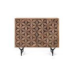 Buffet bas - giner y colomer - mango massif - deux portes - pieds m�tal