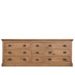 Buffet bas industriel en bois massif clair sedona - cosy home design - 9 tiroirs - pour salon ou chambre ... Buffet bas industriel en bois massif clair sedona - cosy home design - 9 tiroirs - pour salon ou chambre ...