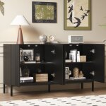 Buffet bas salon avec 4 portes - meuble de rangement - commode de chambre pour salon cuisine salle à ... Buffet bas salon avec 4 portes - meuble de rangement - commode de chambre pour salon cuisine salle à ...