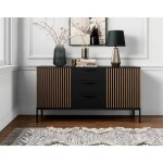 Savanna - buffet bas - bois et noir - 150 cm - noir / bois Savanna - buffet bas - bois et noir - 150 cm - noir / bois