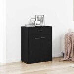 Buffet bas - vidaxl - ch�ne noir - 2 portes - 1 tiroir - 60x30x75 cm