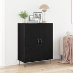 Buffet bas - vidaxl - ch�ne noir - 2 portes - design moderne - finition mate